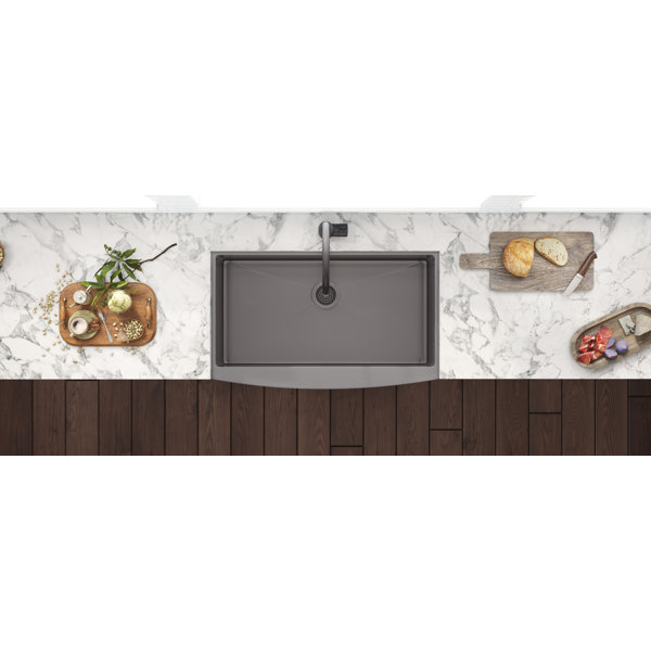 Ruvati Terraza 22'' W Single Bowl Stainless Steel Farmhouse Kitchen